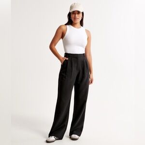 Abercrombie & Fitch Curve Love A&F Sloane Tailored Wide Leg Pant - NWOT